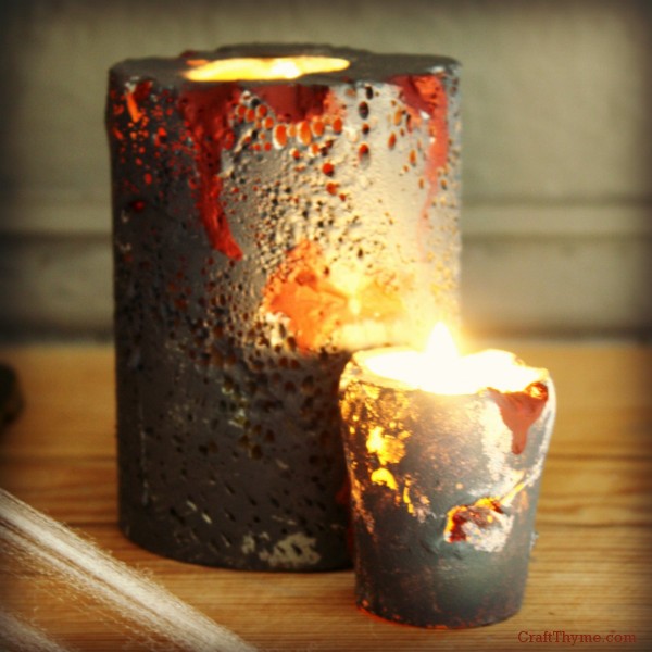 Zombie Candles For Halloween • Craft Thyme