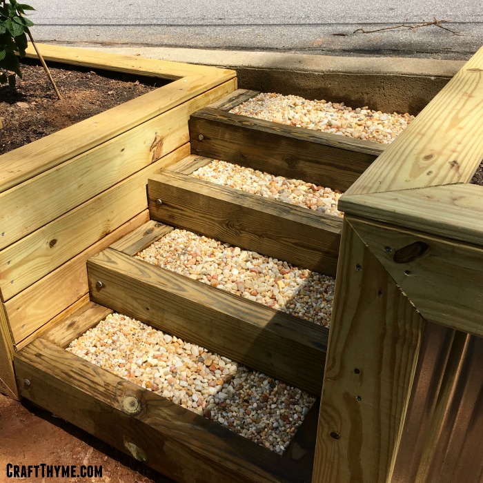 How to Make Timber and Pea Gravel Stairs