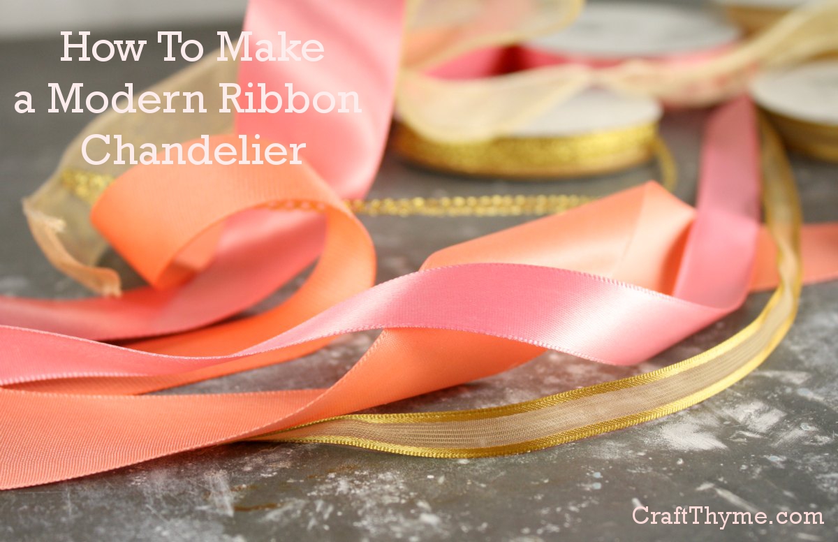 How to make a modern ribbon chandelier