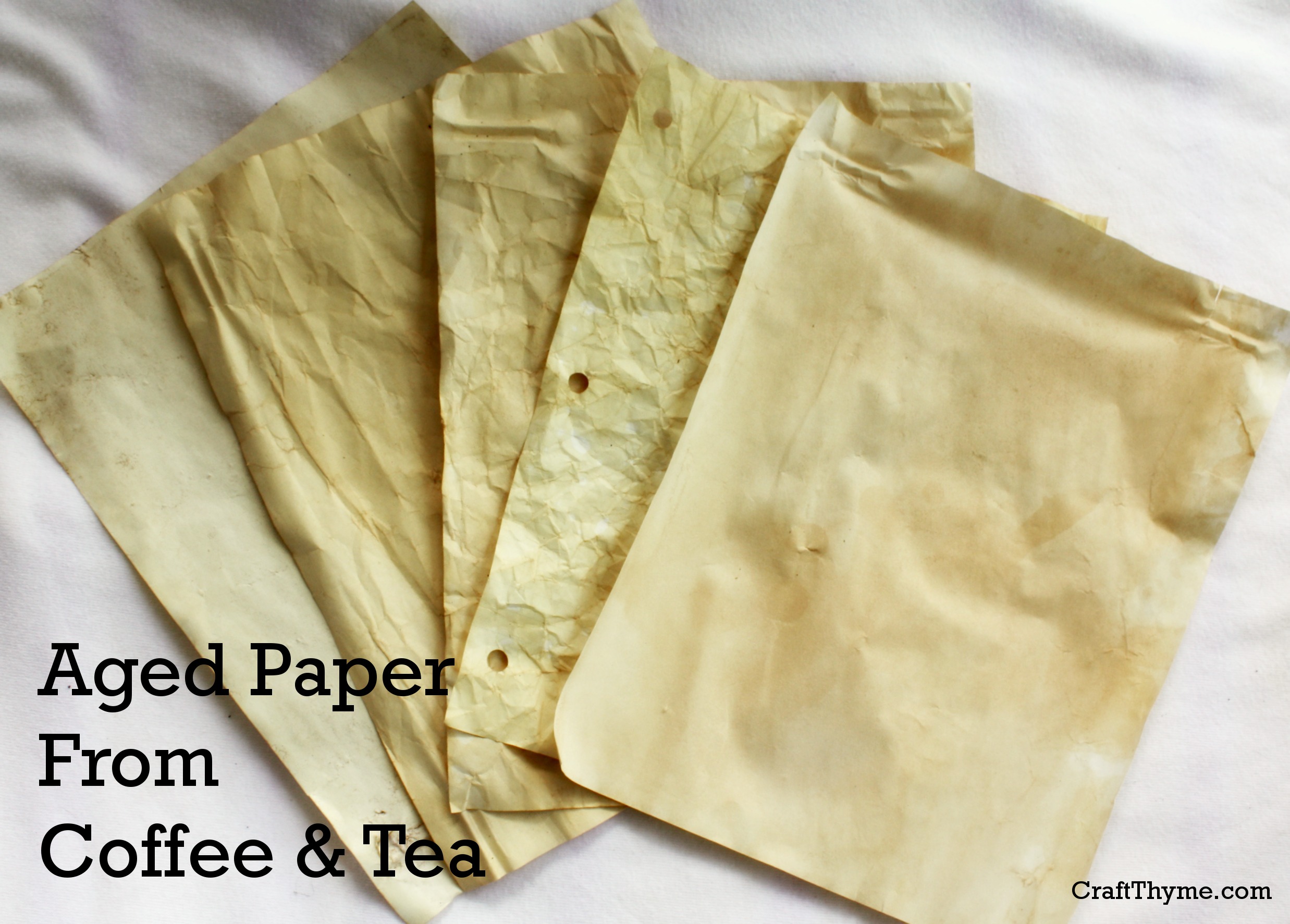 Aged Paper from Coffee and Tea