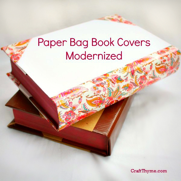 DIY book covers from paper bags with a modern twist.