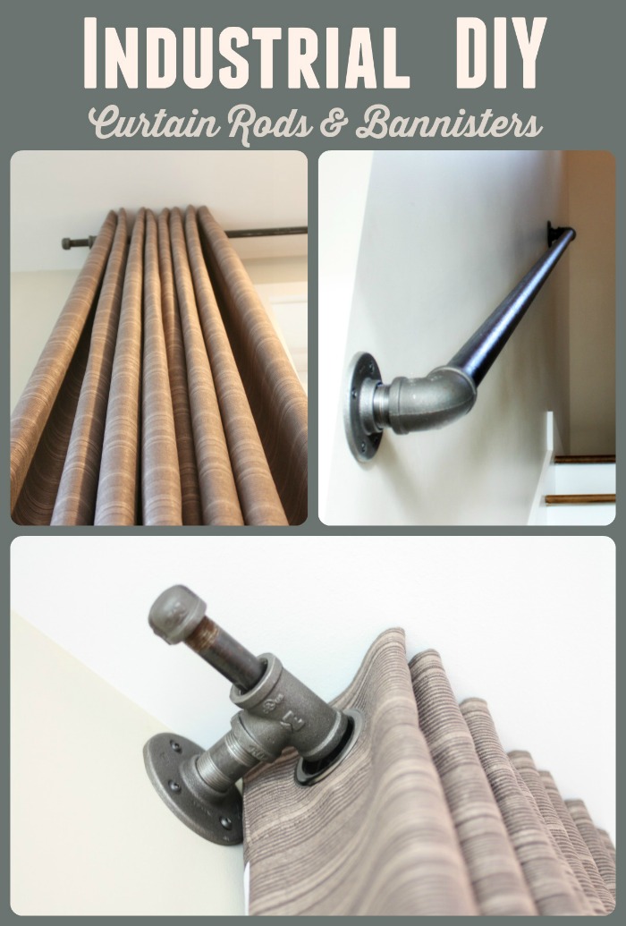 Tutorial on creating iron pipe curtain rods and pipe bannisters