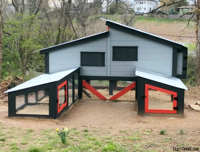 Modern chicken coop design that we custom built and designed